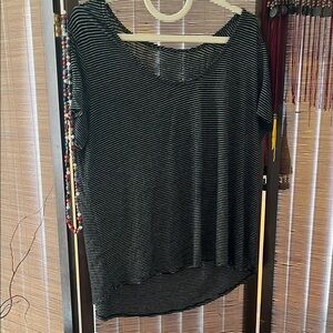 Striped Black and White Women's Top